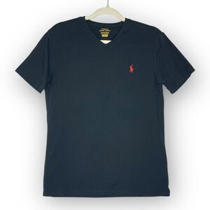 Polo Ralph Lauren Black Vneck Short Sleeve 100% Cotton T-shirt Men’s Size Small